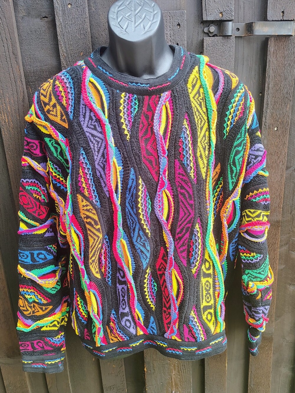 Men's Multicolor COOGI Knit Sweater - Vibrant Pattern